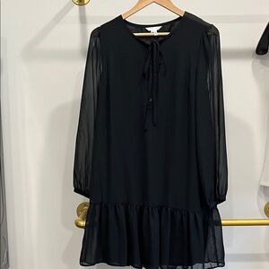 Draper James Elegant Black Long Sleeve Dress